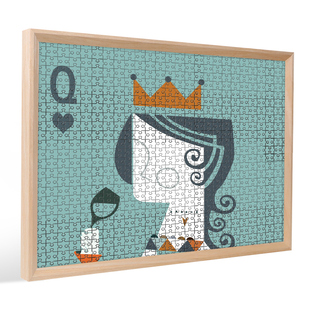 实木拼图框片大相框挂墙装裱画框拼图框架定制裱框