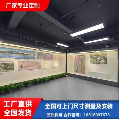 博物馆玻璃展示柜烤漆展览柜雕像文物金属壁龛展柜古董陈列柜定制