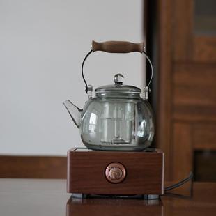叶屿玻璃提梁壶高档煮茶壶星空盖蒸煮两用电陶炉耐高温茶壶轻奢茶