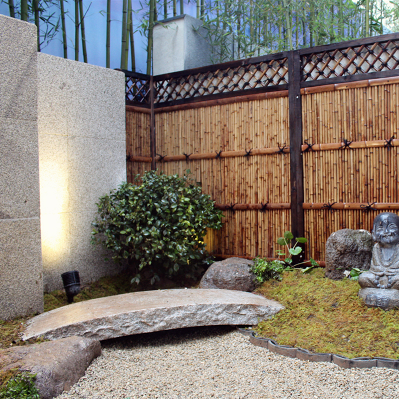 日式庭院石桥花园装饰景观石板桥整石石雕枯山水小石桥桥栏拱桥定