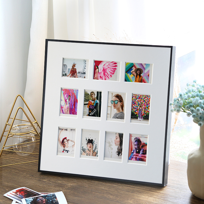 挂墙拍立得照片相框宫格DIY创意装裱红色相片框手工黑色