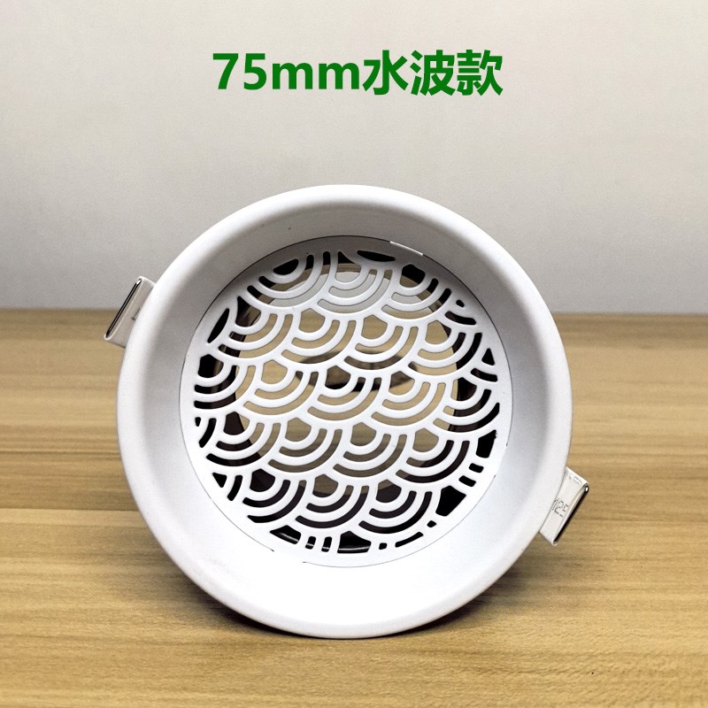 新风隐藏风口超薄2mm圆形极简新风系统面罩白色款式不挡柜门打开