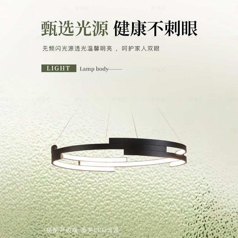 萨洛尼现代大气客厅灯吊灯20年新款极简卧室中山灯具灯