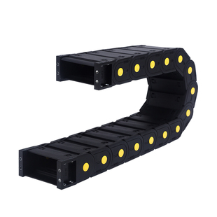 床尼龙拖链桥式封闭坦链条塑料履带雕刻电缆穿线槽拖链