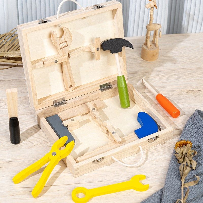 木制装工具箱 儿童智力过家家拆装螺母,玩具/童车/益智/积木/模型,其他模型玩具,淘宝优惠券,粉丝福利购,淘宝优惠卷