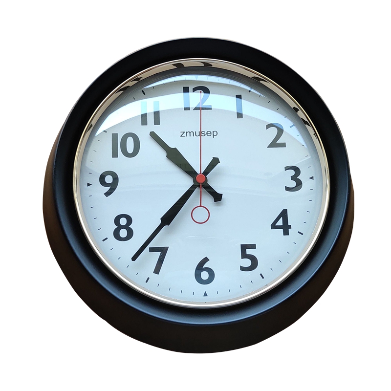 英寸金属挂钟复古橄榄绿圆形单面静音无声装饰壁钟家居钟表