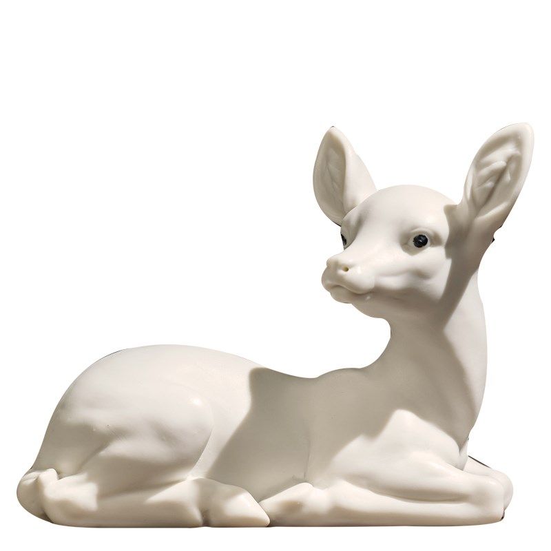 陶瓷爱小鹿动物现代客厅书房玄关创意工艺品桌面装饰品,家居饰品,装饰摆件,淘宝优惠券,粉丝福利购,淘宝优惠卷