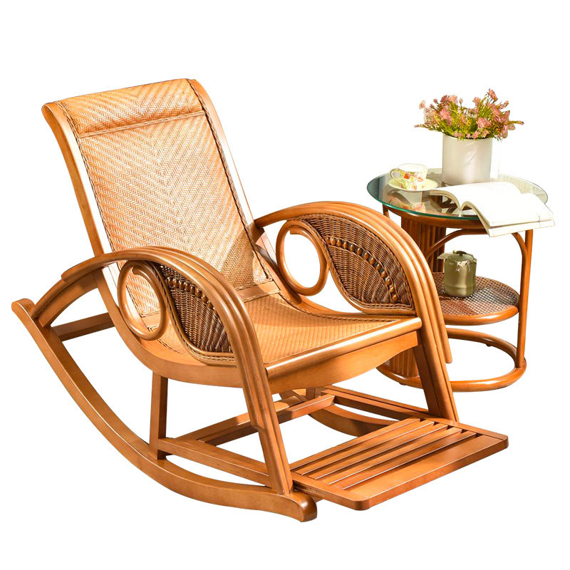 藤椅单人实木阳台天然印尼真藤摇摇椅家用手工全藤椅靠背编织椅子,住宅家具,阳台椅,淘宝优惠券,粉丝福利购,淘宝优惠卷