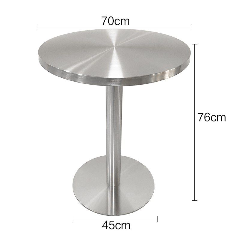 全金属小圆桌小餐桌餐饮店休闲组装圆形大师设计磨砂面,住宅家具,不锈钢/PVC餐桌,淘宝优惠券,粉丝福利购,淘宝优惠卷