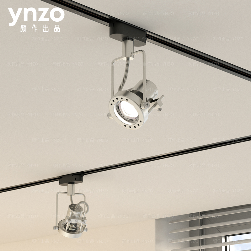 客厅无主灯走廊天花灯电视背景墙导轨灯可调角度明装轨道射灯LED