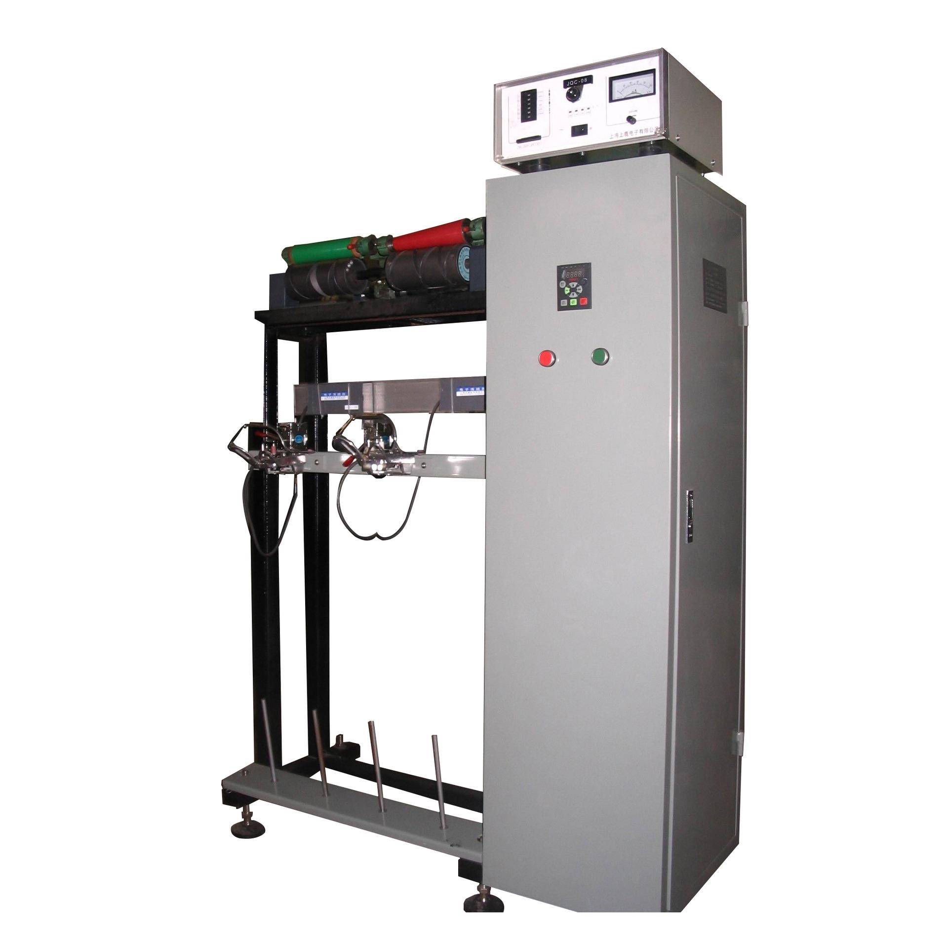 HFX-01络筒机小样机通过槽筒卷绕触摸屏+PLC+变频器+电清