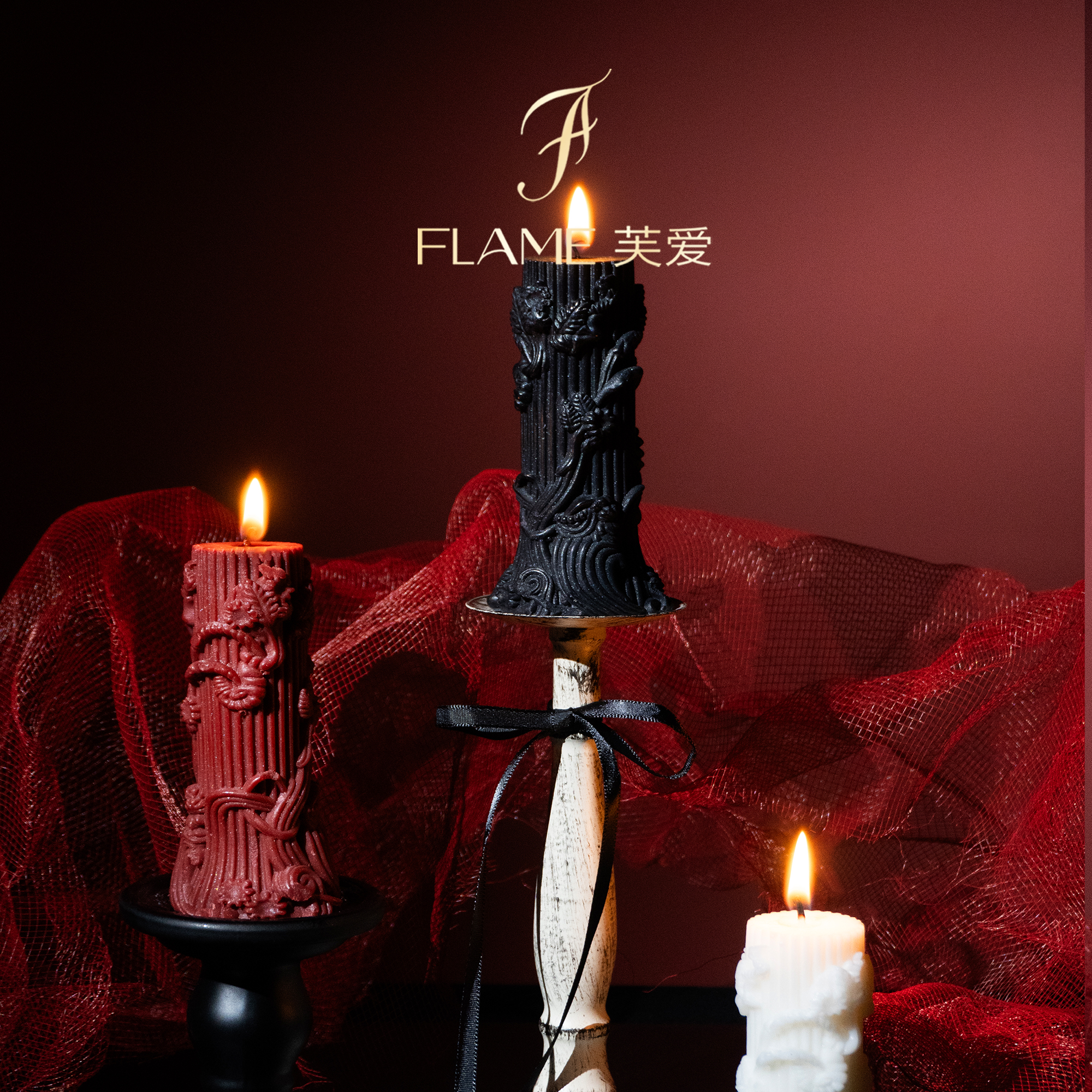 罗马柱第三季42度低温蜡烛可撕拉香薰蜡烛柱状持久小众鎏金大豆蜡