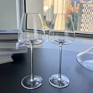家用干白高脚杯 水晶玻璃勃艮第酒杯高级感大肚女士轻奢红酒杯套装