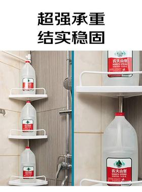 免打孔49325卫生室间浴置物架可伸不锈钢落三角架多功缩能地式收