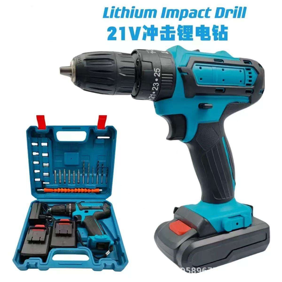 手电钻冲击锂电钻小钢炮家用充电式电动螺丝刀五金电动工具大全