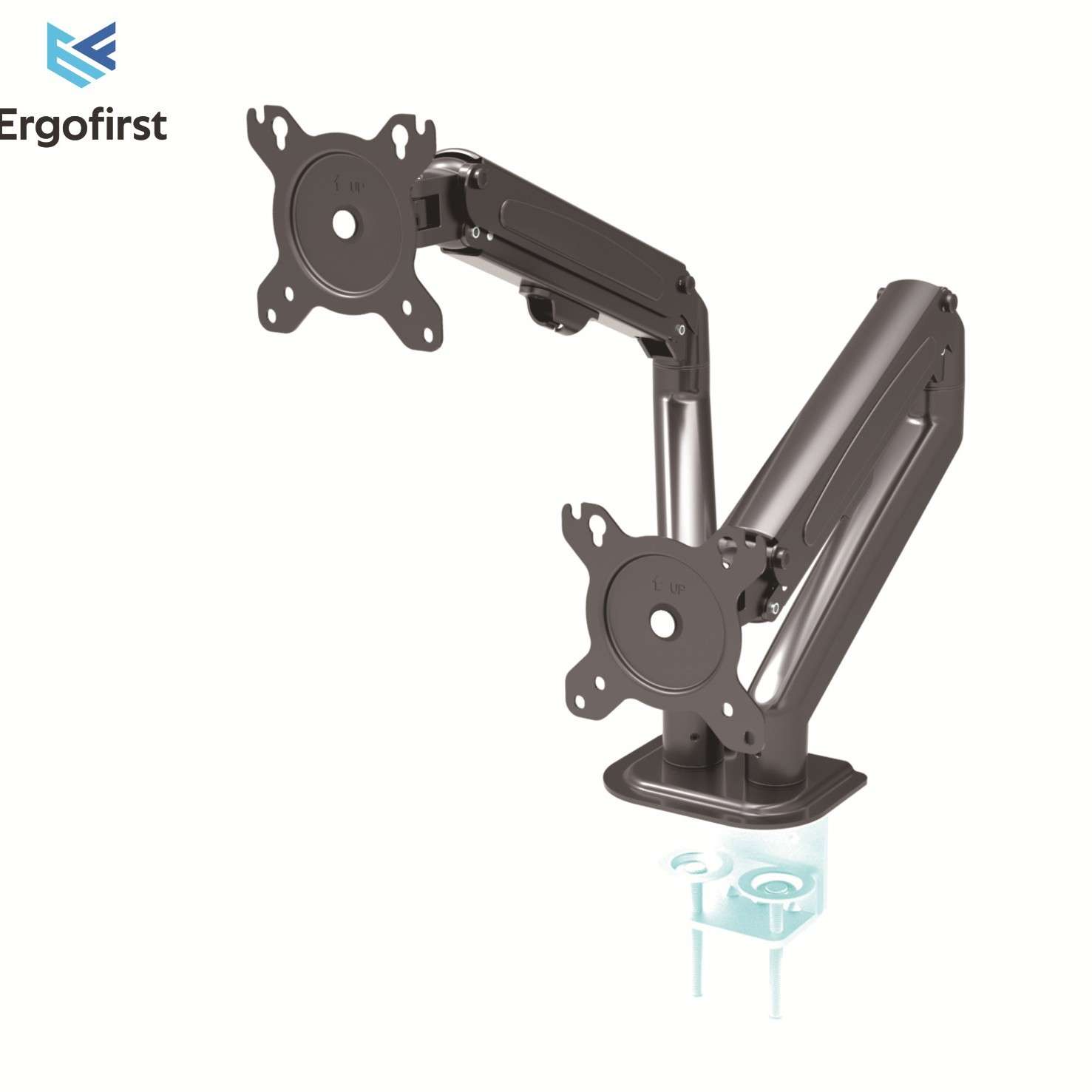 2-8kg承重性价比机械弹簧双屏显示器支架优质弹簧铁铝合金材料量