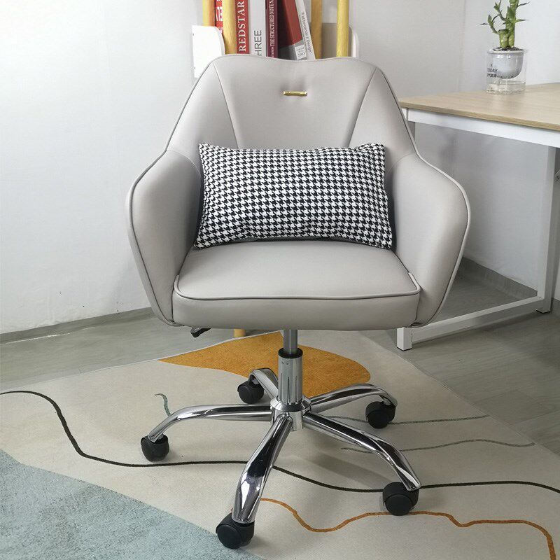 简约北欧电脑椅家用小巧舒适久坐学生书房办公椅职员椅可升降椅子