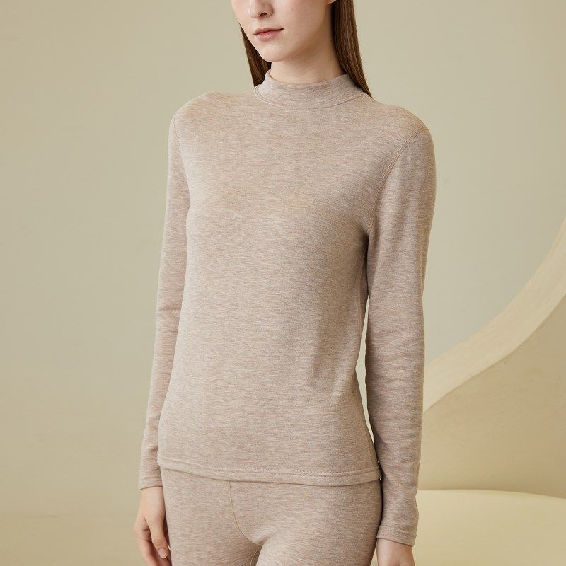 330g德绒高领保暖上衣女式羊毛蚕丝养肤发热打底内衣加厚薄绒秋衣,女士内衣/男士内衣/家居服,保暖上装,淘宝优惠券,粉丝福利购,淘宝优惠卷