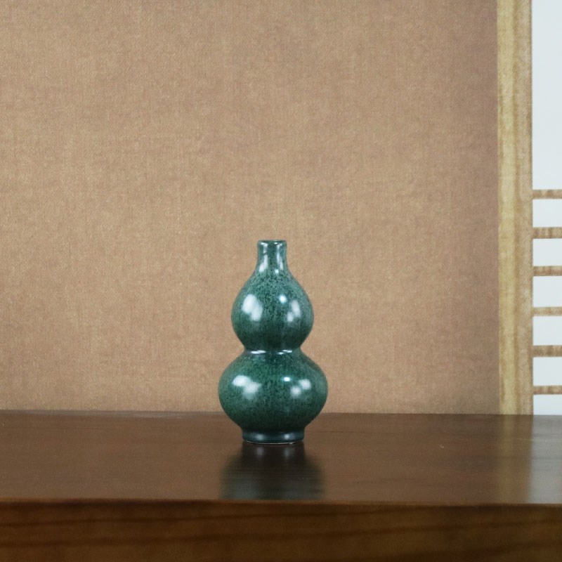 景德镇新中式陶瓷葫芦花瓶客厅家居样板间玄关博古架书房桌面装饰