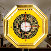 桃木虎头八卦镜凸镜九宫太极八卦镜罗盘家用化解厕所大门口门对门