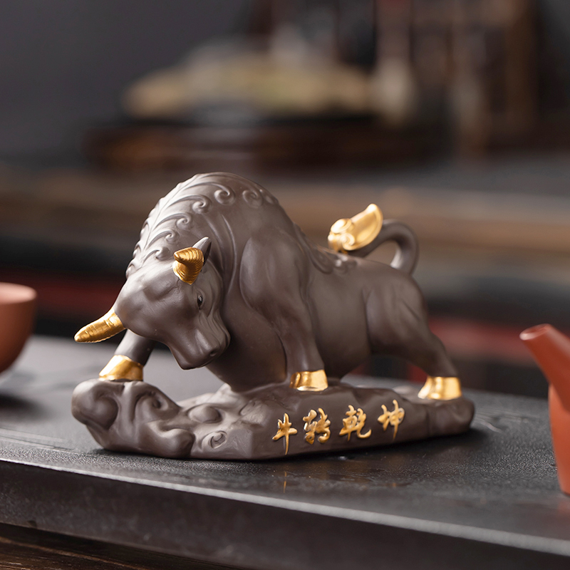 紫砂牛老虎马貔貅可养茶宠摆件功夫茶具茶桌精品茶道茶台配件茶玩