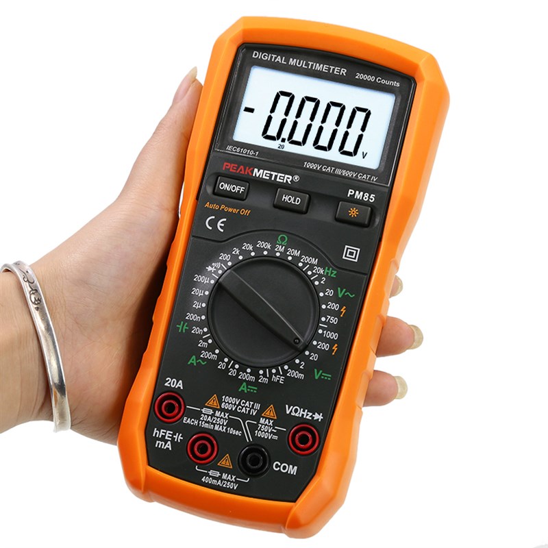 华谊20000计数4位半高精度智能数字万用表电工防烧维修万能表PM85