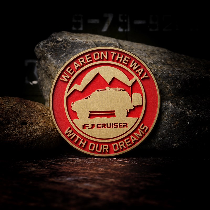 FJ酷路泽改装个性纯铜立体侧标车尾油箱标车贴改装装饰贴金属车标