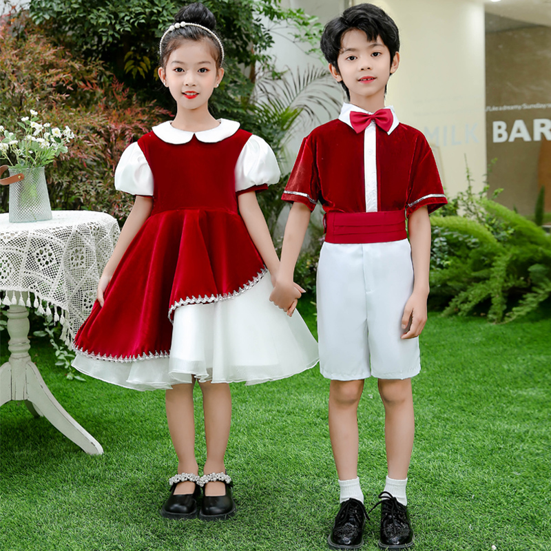 六一儿童合唱服中小学生诗歌朗诵演出服幼儿园男女童舞蹈礼服表演