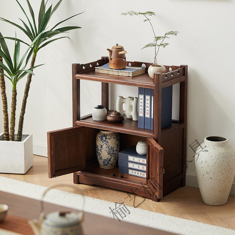 实木茶水柜储物柜中式茶台茶水架边柜侧柜家用餐边柜客厅小置物柜
