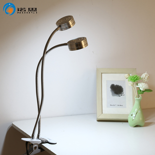 诺思简约可夹式双头led护眼台灯卧室床头学生书桌学习办公工作灯