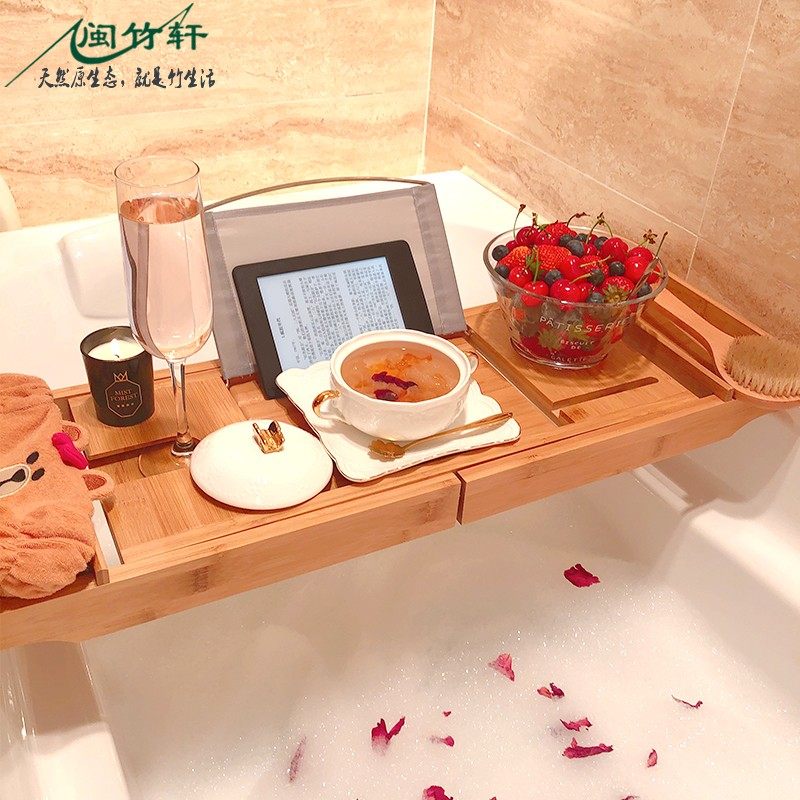 浴缸架欧式伸缩防滑多功能浴缸托盘支架泡澡置物板竹木浴缸置物架,家庭/个人清洁工具,浴室角架/置物架,淘宝优惠券,粉丝福利购,淘宝优惠卷