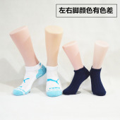 橱窗 一双磁铁 展示 拍照 足模 男女一对脚模 模特 白色棉丝船袜