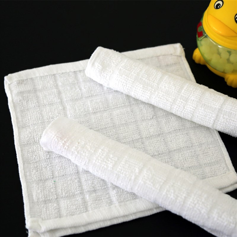 50条装幼儿园吸水白方巾饭店厨房洗碗小毛巾便Q宜宠物毛巾家用抹