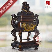 带座螭龙耳子母钮熏炉 陈冠丞 手工铜炉香炉宣德炉 巧生炉 陈巧生