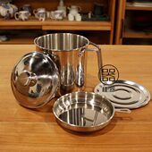 1.8L 分离猪油渣杯1.4L 可加热 过滤食用油 304不锈钢滤油壶