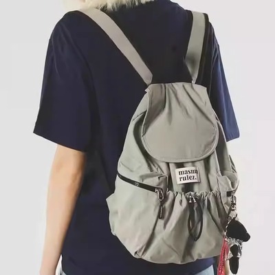 MASMARULEZ韩国正品现货迷你双肩包出游上班上学通勤女生背包灰色