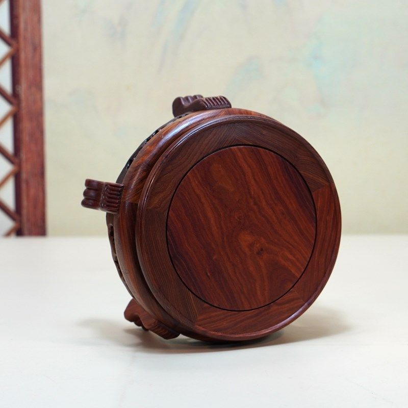 红木圆形几实木虎头几瓶盆景奇石玉器底座青瓷鱼缸底座托,家居饰品,木雕,淘宝优惠券,粉丝福利购,淘宝优惠卷