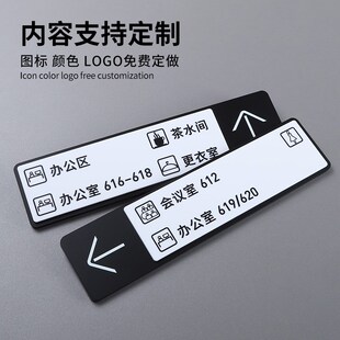 公司办公室指示牌导向牌电梯楼层标识牌写字楼索引牌酒店房号指引