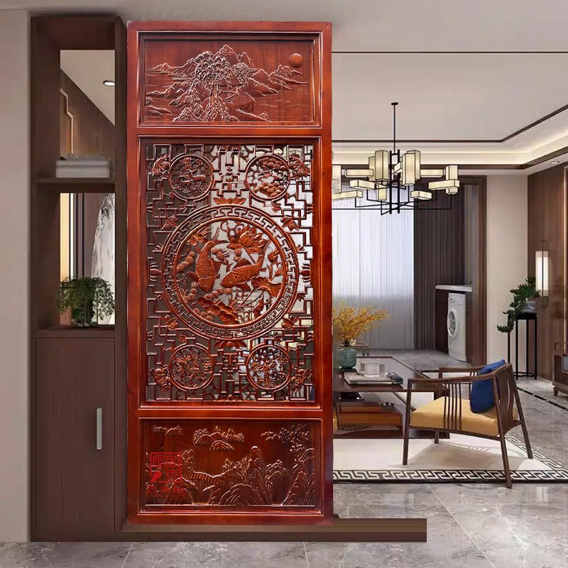 东阳木雕仿古实木镂空屏风客厅通道入户门工厂,家居饰品,木雕,淘宝优惠券,粉丝福利购,淘宝优惠卷