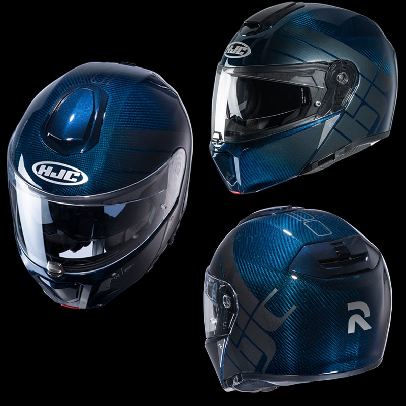 进口HJC碳纤维揭面盔RPHA 90S摩托车头盔全盔双镜片四季通用男女