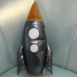 饰沙发靠垫抱枕玩偶午睡靠枕星际飞机火箭 儿童榻榻米公仔样板间装