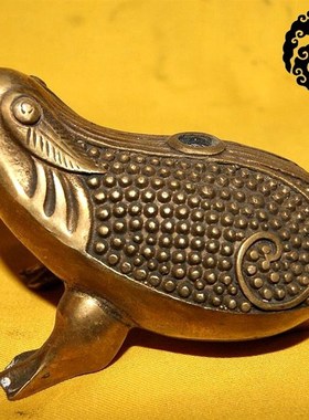 纯铜摆件金蟾水滴黄铜文房水滴砚滴办公室用品家居装饰品摆件礼品