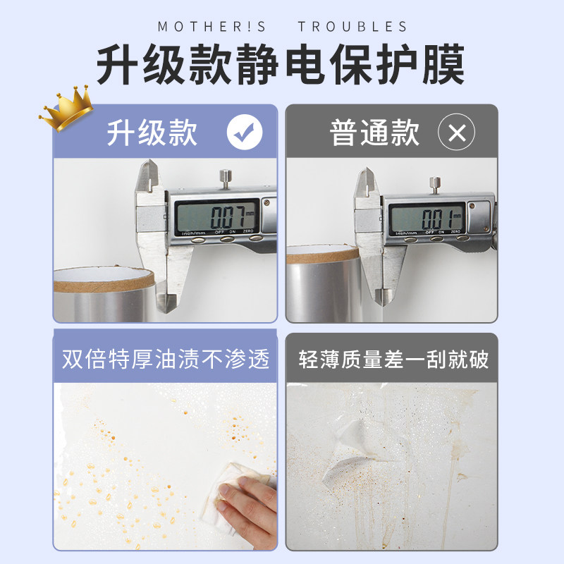 乳胶漆墙面静电保护膜墙壁透明防水贴纸墙纸防脏不伤墙可移除墙贴,家居饰品,家居保护膜,淘宝优惠券,粉丝福利购,淘宝优惠卷