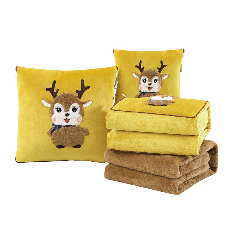 抱枕被子两用加厚冬季车用枕头小车靠枕办公室车内高档二合一毯子