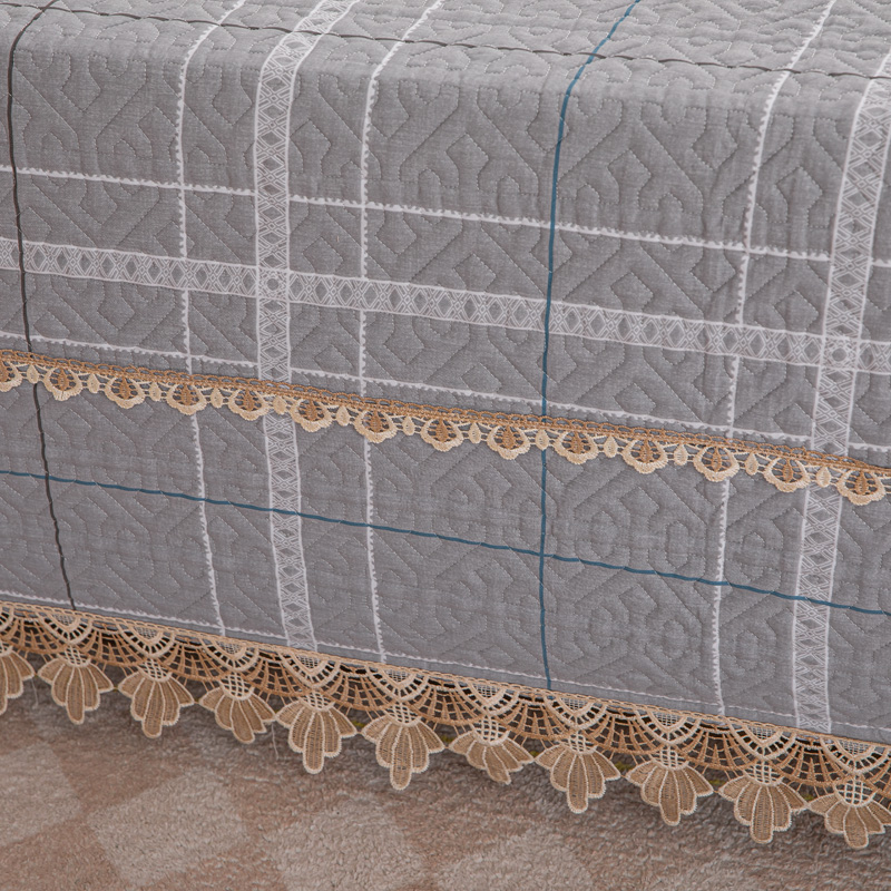 简约网红榻榻米床盖全纯棉炕盖一面裙四季通用夹棉防滑床单可定制