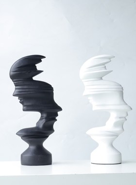 创意抽象人形艺术摆件雕塑入户玄关柜酒柜客厅电视柜家居软装饰品