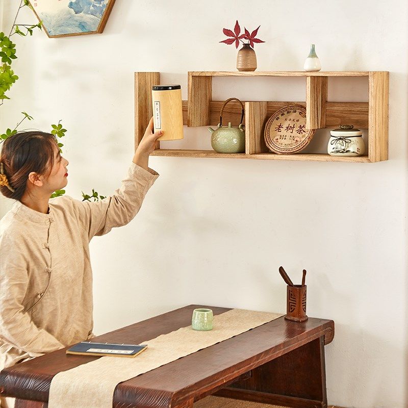 博古架实木中式茶具收纳架桌面家用展示紫砂壶茶壶茶杯茶器置物架