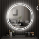 轻奢智能led化妆镜壁挂卧室梳妆台镜子挂墙式 带灯发光圆形梳妆镜