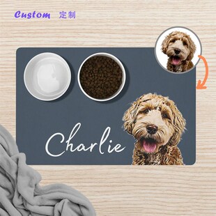 【定制宠物垫子】狗狗猫咪照片来图定制餐垫狗粮猫粮垫子防水防滑