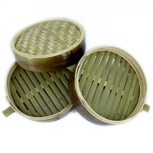 竹编制品小蒸笼屉格纯手工青皮无胶水家用新品2019七夕包邮商用